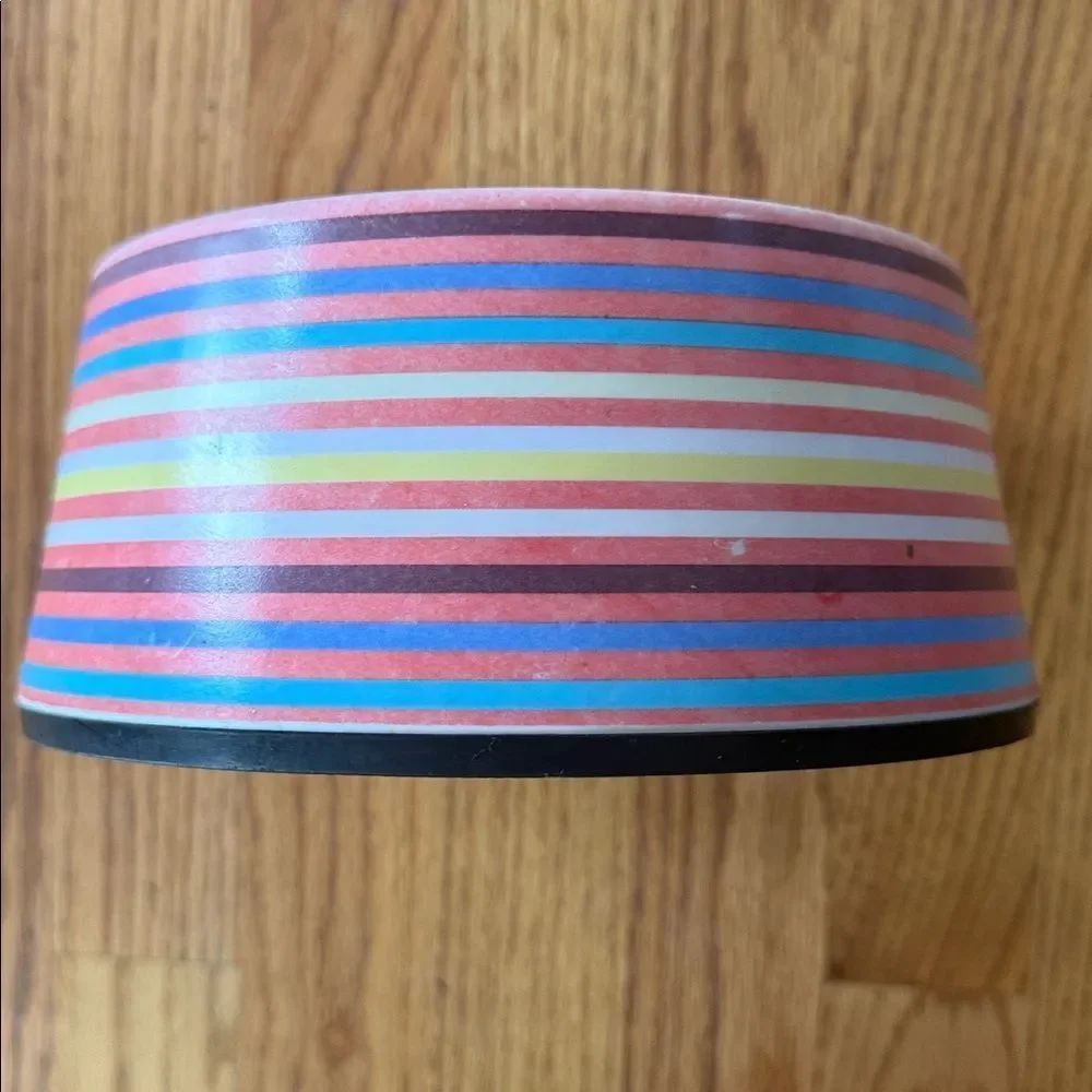 Old Navy Striped Dog Bowl!